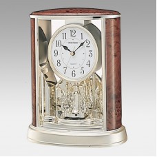 Rhythm Woodgrain Teardrop Mantel Clock   